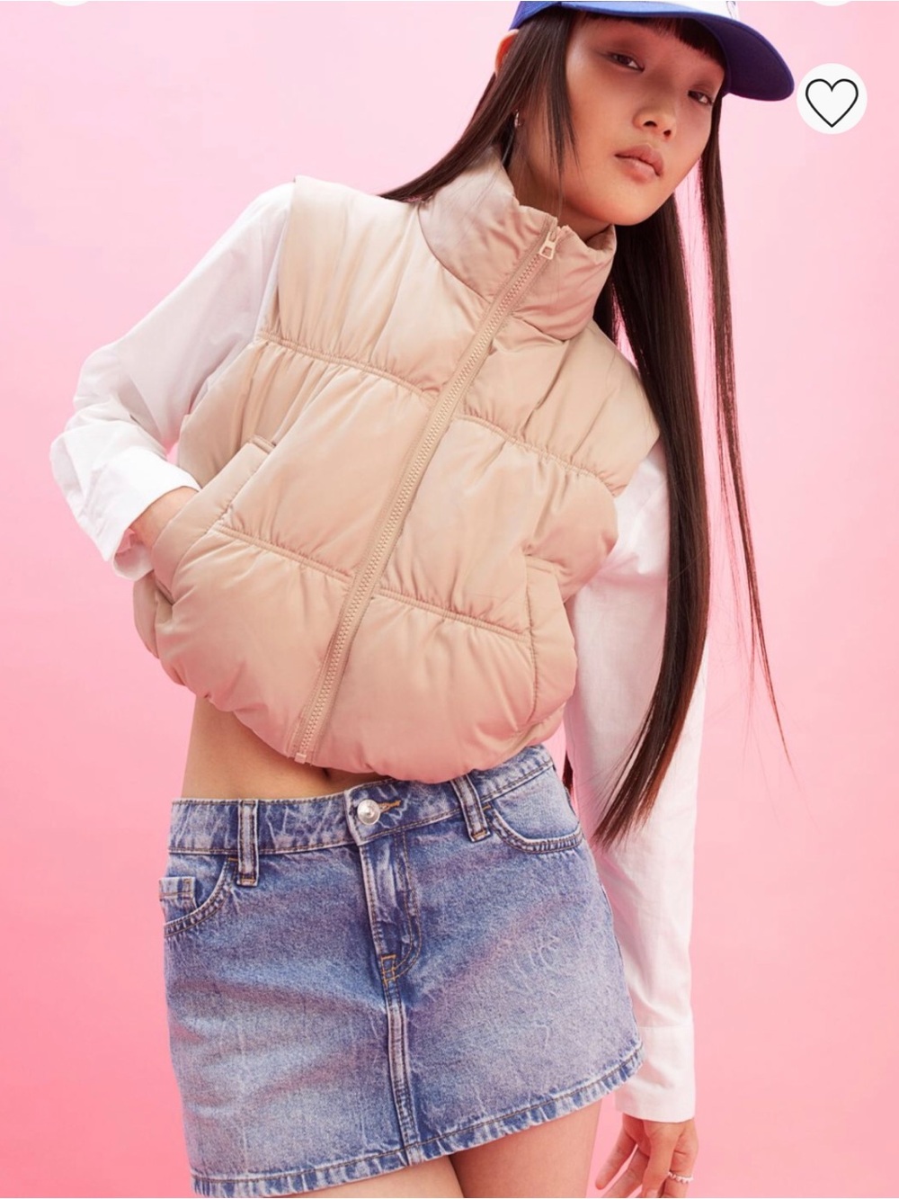 H&M Cropped Puffer Vest